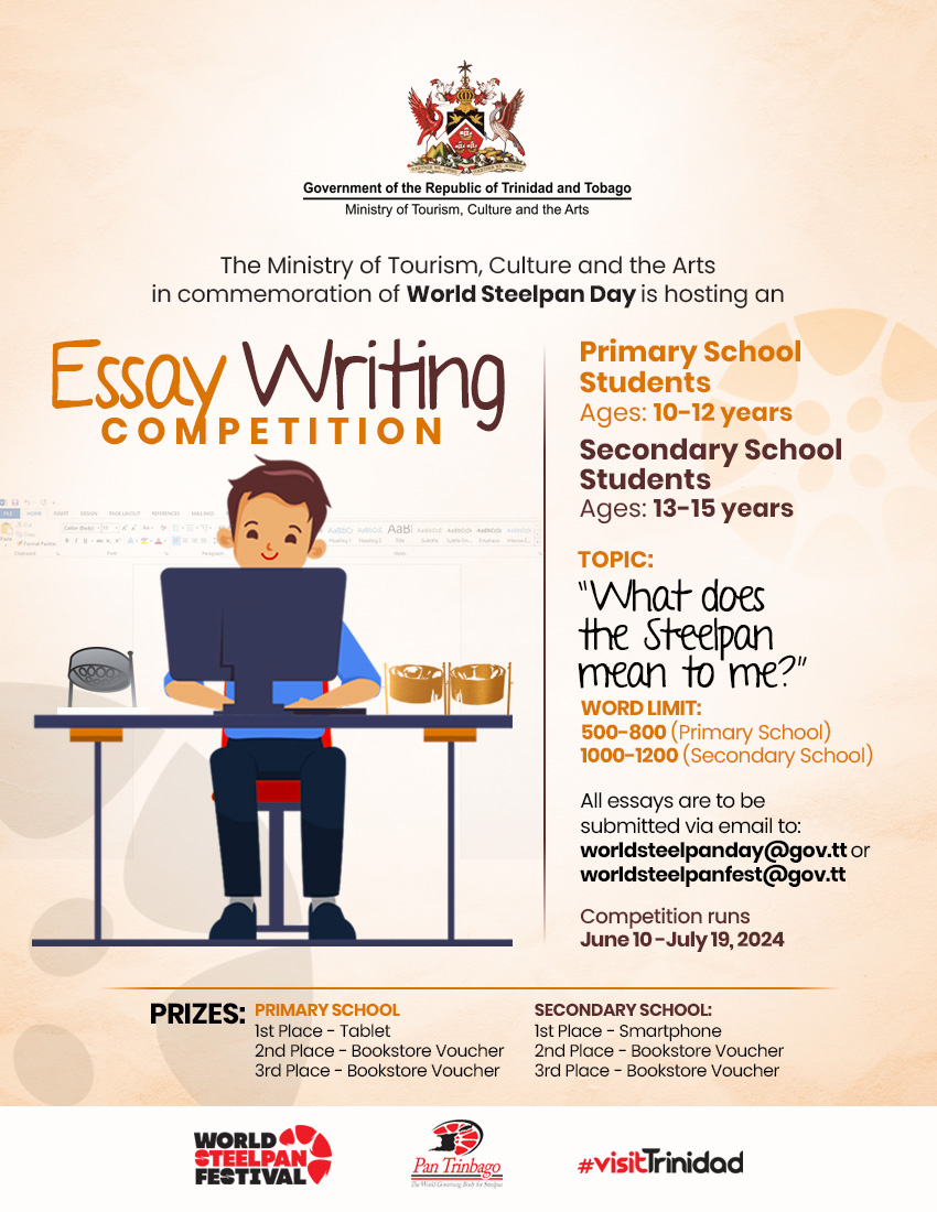 The Ministry Launches Essay Writing Competition for World Steelpan Day